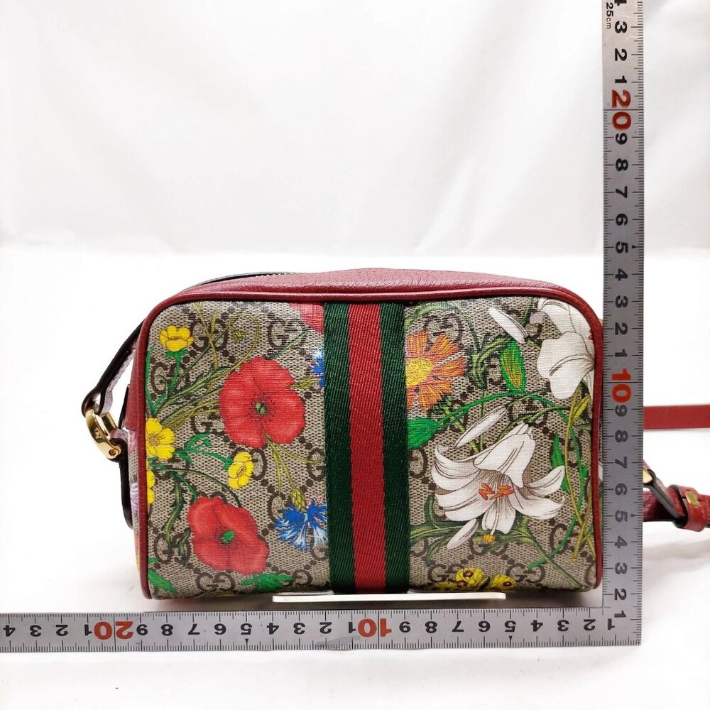 Authentic Gucci Sherry Line Red PVC Crossbody Bag mn568-022626 - Picture 2 of 16